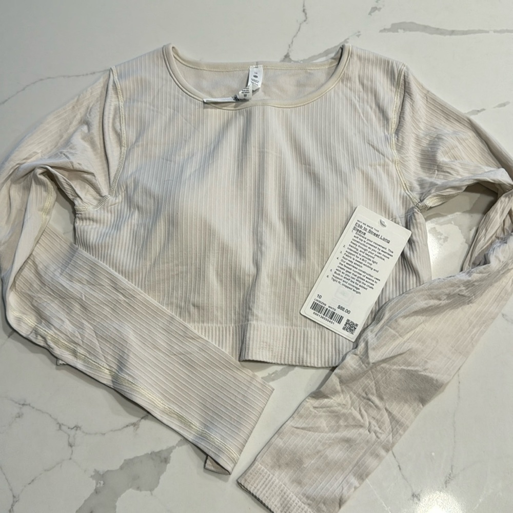 Ebb to street long sleeve crop lululemon top